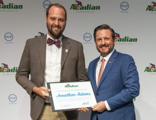 Jonathan Adams named Acadian Companies Support Employee of the Year